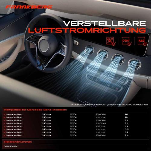 1x Luftdüse Armaturenbrett Vorne Mitte für Mercedes-Benz W204 C204 S204 2007-2011 Bild 1x Luftdüse Armaturenbrett Vorne Mitte für Mercedes-Benz W204 C204 S204 2007-2011