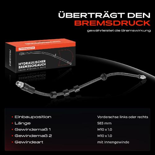 1x Bremsschlauch Bremsschläuche Vorderachse Links oder Rechts für BMW 7er E65 E66 E67 3.0L-6.0L 2001-2008 Bild 1x Bremsschlauch Bremsschläuche Vorderachse Links oder Rechts für BMW 7er E65 E66 E67 3.0L-6.0L 2001-2008