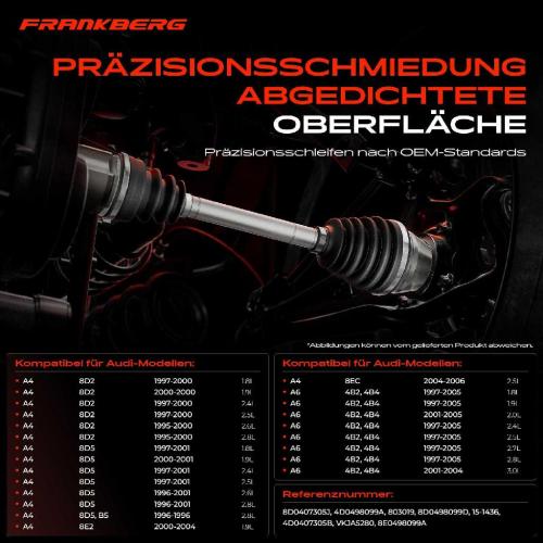 1x Antriebswelle Gelenksatz Vorderachse für VW Passat Variant Audi A4 A6 Avant A8 Skoda Bild 1x Antriebswelle Gelenksatz Vorderachse für VW Passat Variant Audi A4 A6 Avant A8 Skoda