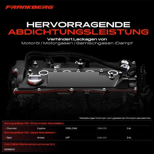 Frankberg 1x Ventildeckel Zylinderkopfhaube für Chevrolet Captiva C100 C140 Opel Antara L07 Bild Frankberg 1x Ventildeckel Zylinderkopfhaube für Chevrolet Captiva C100 C140 Opel Antara L07