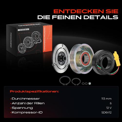 1x Magnetkupplung Klimakompressor für MINI R56 R57 Citroën Berlingo C8 Jumper Bild 1x Magnetkupplung Klimakompressor für MINI R56 R57 Citroën Berlingo C8 Jumper