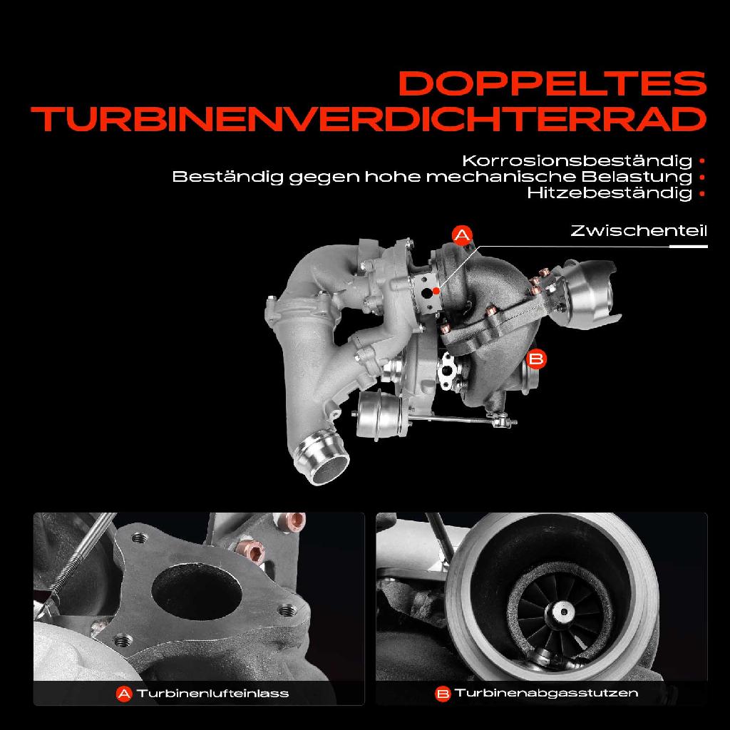 1x Abgasturbolader für Mercedes-Benz E-Klasse W212 E-Klasse T-Model S212 Sprinter 3,5-T Bus B906