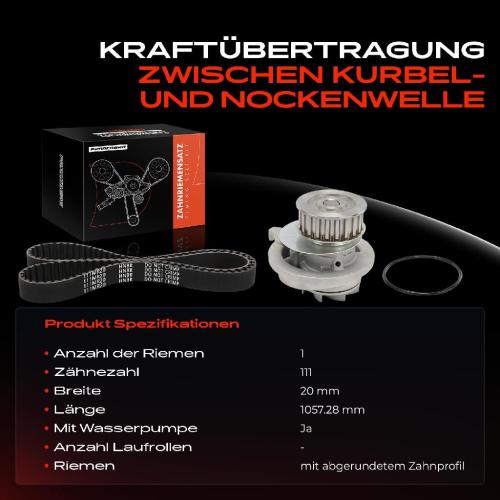 1x Zahnriemensatz Zahnriemen Wasserpumpe für Opel Ascona Astra Kadett Omega Vectra Bild 1x Zahnriemensatz Zahnriemen Wasserpumpe für Opel Ascona Astra Kadett Omega Vectra