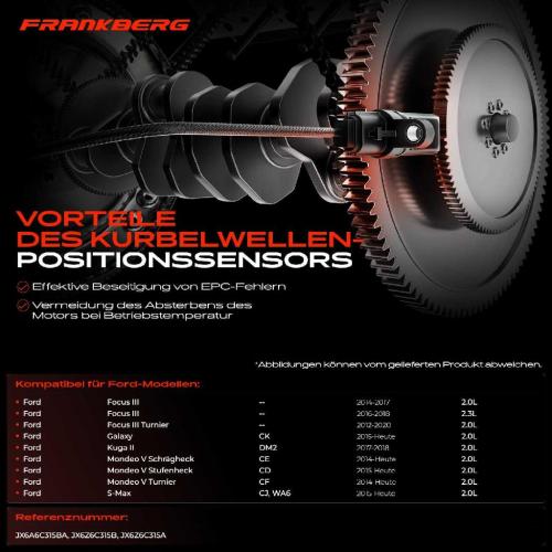 1x Kurbelwellensensor Impulsgeber für Ford Focus III Galaxy Kuga II Mondeo V S-Max Bild 1x Kurbelwellensensor Impulsgeber für Ford Focus III Galaxy Kuga II Mondeo V S-Max