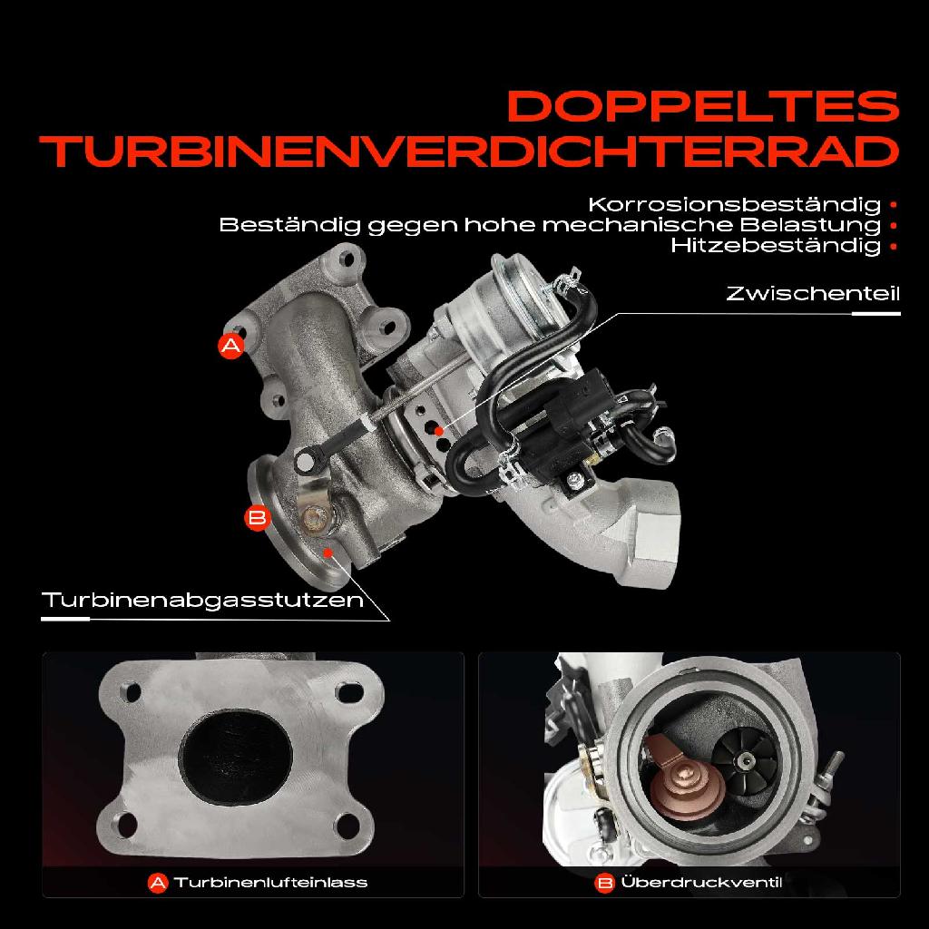 1x Abgasturbolader für Audi A3 Limousine Sportback Seat Leon SC ST VW Golf VII VII Variant