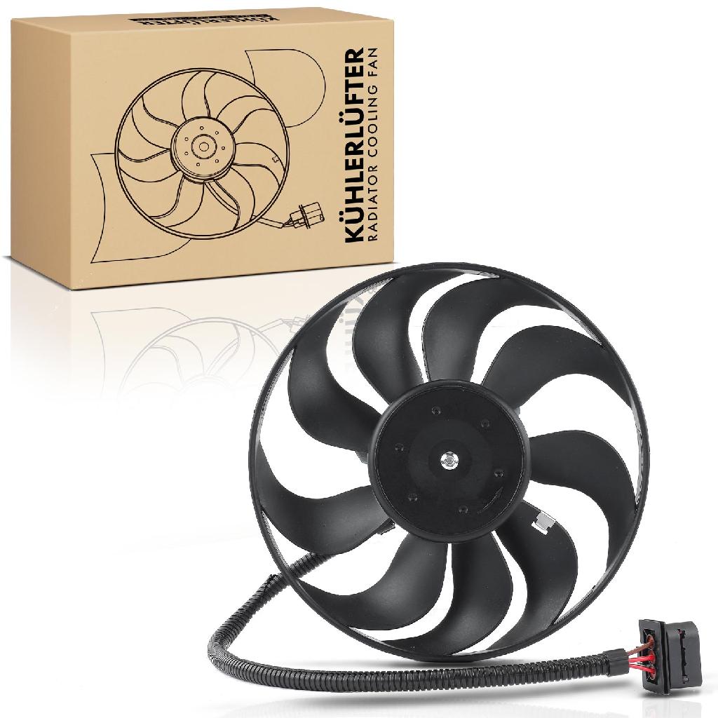 Frankberg 1x Motorkühller Einfachlüfter ohne Kühlerlüfterrahmen VW Golf 5 Polo Audi A3 Seat Cordoba