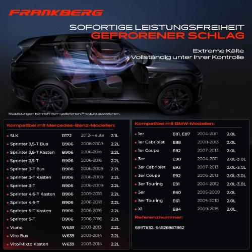 Frankberg 1x Klimakompressor für BMW 3er E90 E91 E92 E93 5er E60 1er E81 E87 Mercedes-Benz B906 W639 Bild Frankberg 1x Klimakompressor für BMW 3er E90 E91 E92 E93 5er E60 1er E81 E87 Mercedes-Benz B906 W639