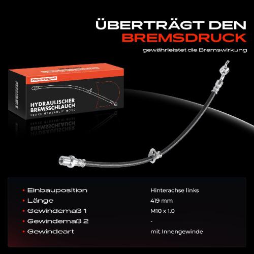 Frankberg 1x Bremsschlauch Bremsschläuche Hinterachse Links für Subaru Impreza GP 1.6L Bild Frankberg 1x Bremsschlauch Bremsschläuche Hinterachse Links für Subaru Impreza GP 1.6L