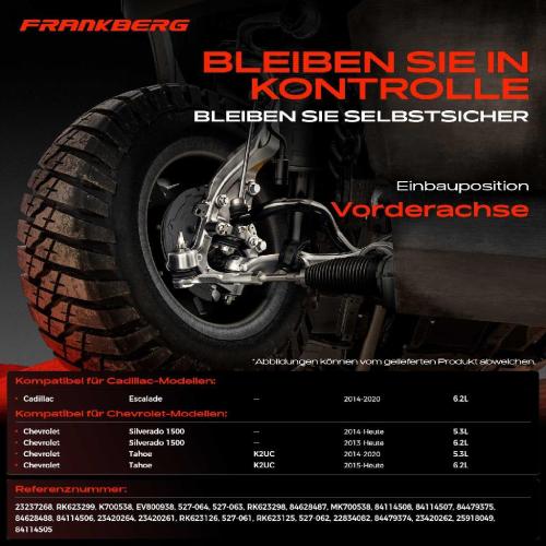 1x Querlenker Satz Vorderachse für Cadillac Escalade Chevrolet Silverado 1500 Crew Cab Pick-up Tahoe Bild 1x Querlenker Satz Vorderachse für Cadillac Escalade Chevrolet Silverado 1500 Crew Cab Pick-up Tahoe