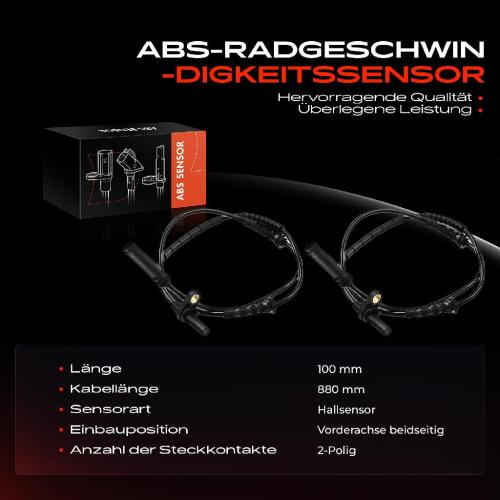 2x ABS Sensor Vorne für BMW F10 F07 F11 F06 F12 F13 F01 F02 F03 F04 2.0L 1.6L 2.5L 2008-2018 Bild 2x ABS Sensor Vorne für BMW F10 F07 F11 F06 F12 F13 F01 F02 F03 F04 2.0L 1.6L 2.5L 2008-2018