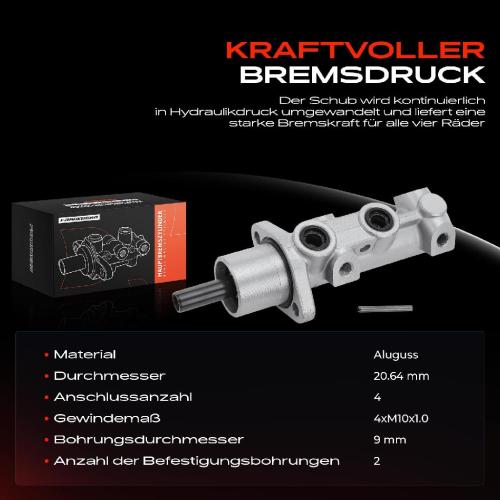 1x Hauptbremszylinder Bremszylinder für Fiat Panda 169 Kasten/Schrägheck 1.1L-1.4L Bild 1x Hauptbremszylinder Bremszylinder für Fiat Panda 169 Kasten/Schrägheck 1.1L-1.4L