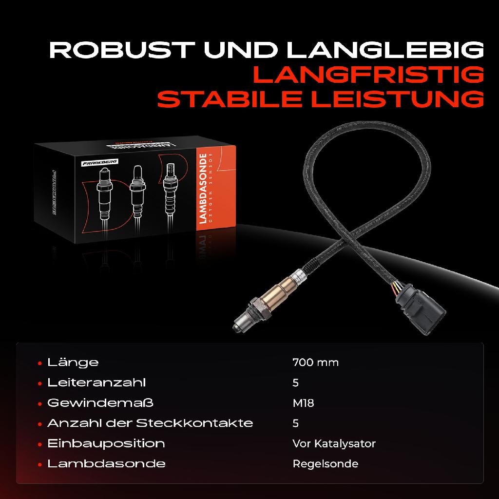 1x Lambdasonde Regelsonde Vor Katalysator für VW Golf Polo Passat Audi A1 A3 TT Seat Skoda