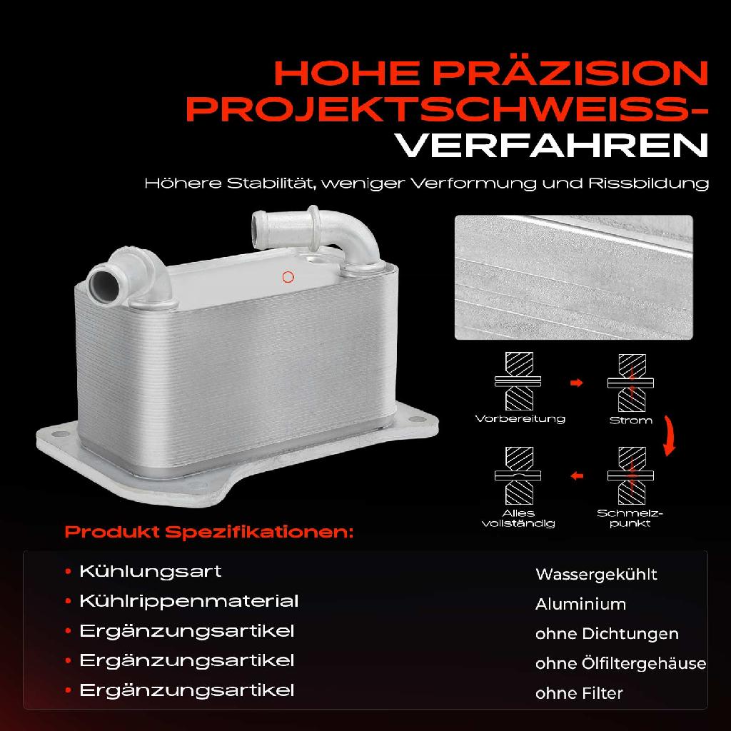 1x Ölkühler Motoröl für Volvo S60 3 224 V60 2 225 V90 236 XC40 536 XC60 246