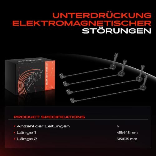 4x Zündleitungssatz Zündkabel für Toyota Carina T17 Corolla Compact Liftback E9 Bild 4x Zündleitungssatz Zündkabel für Toyota Carina T17 Corolla Compact Liftback E9