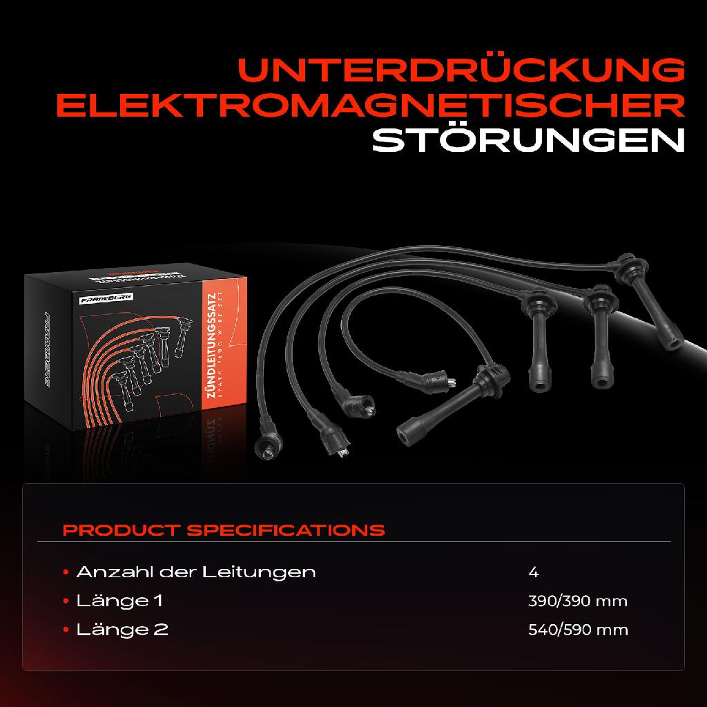 4x Zündleitungssatz Zündkabel für Mazda 323 BA 1.5L 1994-1998