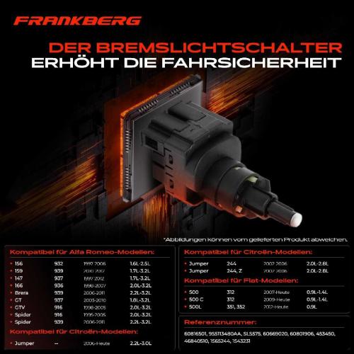 1x Bremslichtschalter für Fiat Grande Punto Panda 199 Ducato Bravo Citroën Jumper Bild 1x Bremslichtschalter für Fiat Grande Punto Panda 199 Ducato Bravo Citroën Jumper