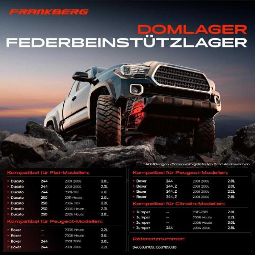 1x Domlager Federbeinstütz lager für Citroën Jumper Fiat Ducato Peugeot Bild 1x Domlager Federbeinstütz lager für Citroën Jumper Fiat Ducato Peugeot