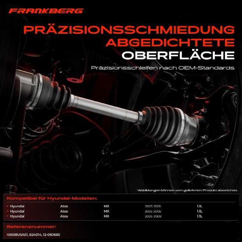 1x Antriebswelle Gelenksatz Vorderachse für Hyundai Atos MX 2003-2008 1.1L Bild 1x Antriebswelle Gelenksatz Vorderachse für Hyundai Atos MX 2003-2008 1.1L