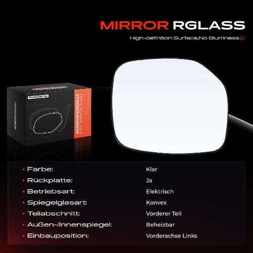 1x Spiegelglas Außenspiegel links für Citroën Berlingo/Berlingo First Kasten/MPV Peugeot Bild 1x Spiegelglas Außenspiegel links für Citroën Berlingo/Berlingo First Kasten/MPV Peugeot