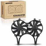 Frankberg 1x Motorkühller Doppellüfter mit Kühlerlüfterrahmen Mercedes-Benz E-Klasse W210 S210 VF210