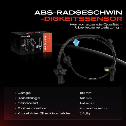1x ABS Sensor Vorderachse rechts für Honda HR-V RU 1.5L 1.6L Bj ab 2015 Bild 1x ABS Sensor Vorderachse rechts für Honda HR-V RU 1.5L 1.6L Bj ab 2015