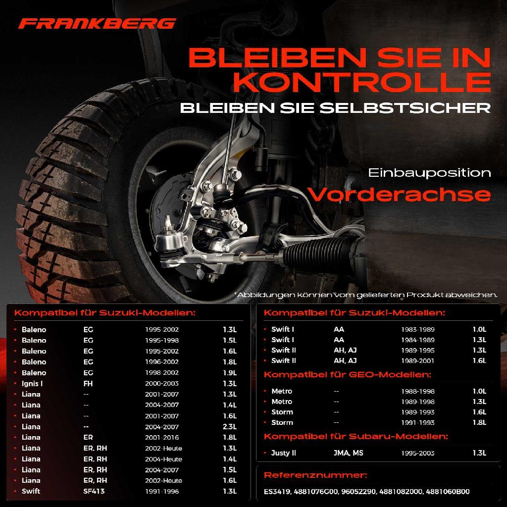 2x Spurstangenkopf Vorderachse für GEO Metro Cabriolet Stufenheck Storm Coupe Schrägheck Subaru Justy II