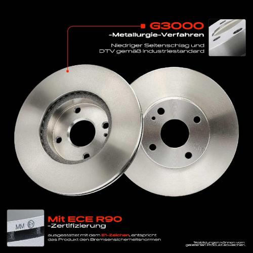 Frankberg 2x Bremsscheiben Vorderachse für Mazda MX-5 I II NA NB 1.6L 1.8L 1990-2005 Bild Frankberg 2x Bremsscheiben Vorderachse für Mazda MX-5 I II NA NB 1.6L 1.8L 1990-2005