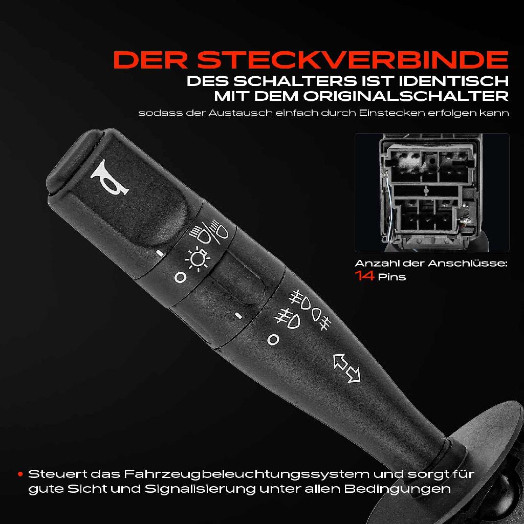 1x Kombischalter Lenkstockschalter für Citroën Berlingo Jumpy Saxo Peugeot 106 306 Expert Partner