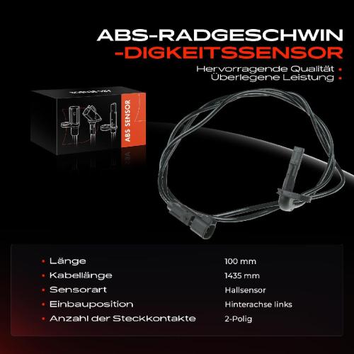 Frankberg 1x ABS Sensor Hinterachse links für Opel Insignia A Country Tourer Sports Stufenheck 2.0L 2.8L 2009-2017 Bild Frankberg 1x ABS Sensor Hinterachse links für Opel Insignia A Country Tourer Sports Stufenheck 2.0L 2.8L 2009-2017