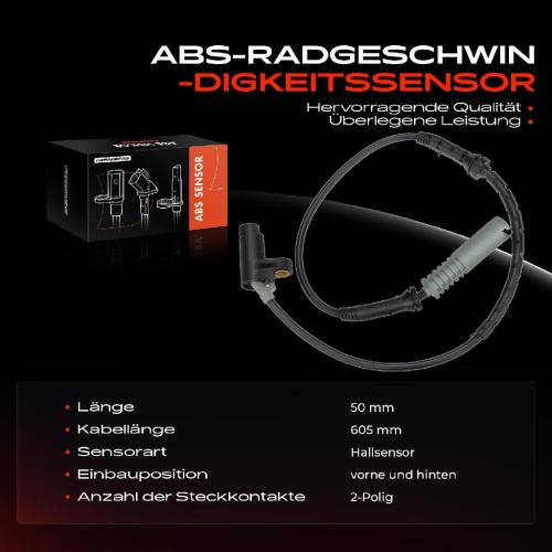 1x ABS Sensor Vorderachse beidseitig für BMW 7er E38 2.5L 2.8L 2.9L 3.0L 3.5L 4.0L 4.4L 5.4L 1994-2001 Bild 1x ABS Sensor Vorderachse beidseitig für BMW 7er E38 2.5L 2.8L 2.9L 3.0L 3.5L 4.0L 4.4L 5.4L 1994-2001