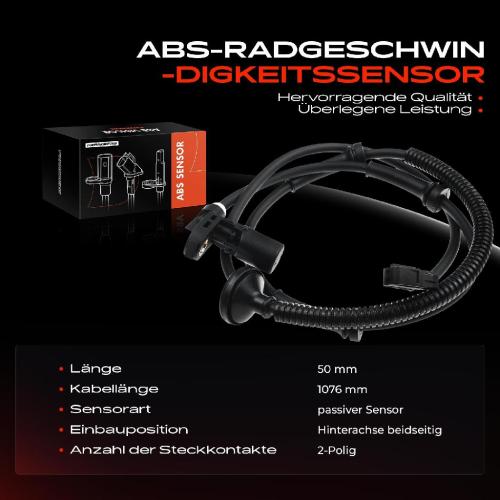 Frankberg 1x ABS Sensor Hinterachse beidseitig für VW Golf III Variant 1.8L 2.9L 1.9L 2.0L 1993-1999 Bild Frankberg 1x ABS Sensor Hinterachse beidseitig für VW Golf III Variant 1.8L 2.9L 1.9L 2.0L 1993-1999