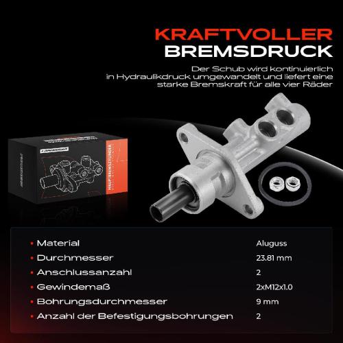 1x Hauptbremszylinder Bremszylinder für Volvo C70 I S70 874 LS P80 V70 I 875 876 Bild 1x Hauptbremszylinder Bremszylinder für Volvo C70 I S70 874 LS P80 V70 I 875 876