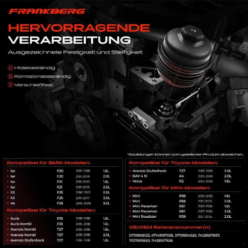 1x Ölfiltergehäuse für BMW F20 F21 F22 F87 F34 MINI R56 Toyota Auris Bild 1x Ölfiltergehäuse für BMW F20 F21 F22 F87 F34 MINI R56 Toyota Auris