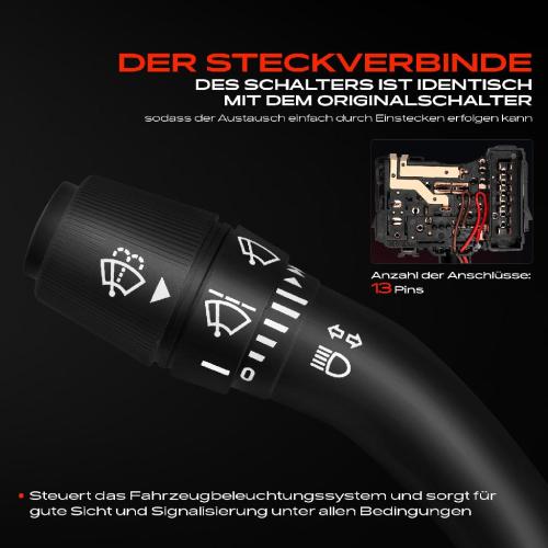 1x Kombischalter Lenkstockschalter für Opel Vivaro E7 X83 F7 Renault Vauxhall Bild 1x Kombischalter Lenkstockschalter für Opel Vivaro E7 X83 F7 Renault Vauxhall