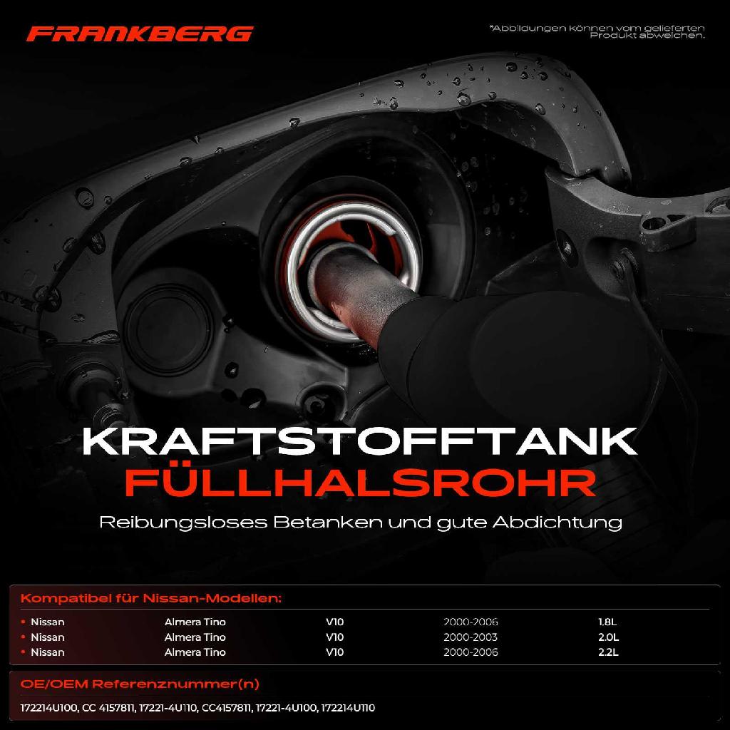 1x Kraftstoffeinfüllrohr Einfüllstutzen für Nissan Almera Tino V10 2000-2006
