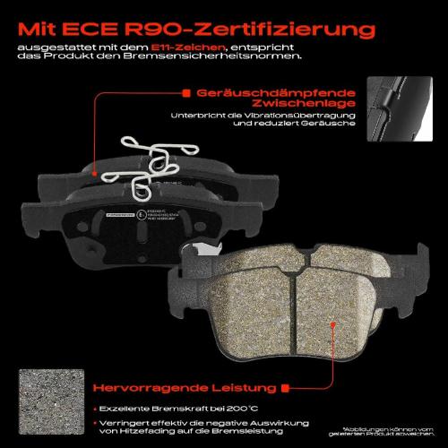 Frankberg 4x Bremsbeläge Hinterachse für Ford Focus IV Stufenheck Turnier Galaxy Kuga II Mondeo V Schrägheck S-Max Bild Frankberg 4x Bremsbeläge Hinterachse für Ford Focus IV Stufenheck Turnier Galaxy Kuga II Mondeo V Schrägheck S-Max