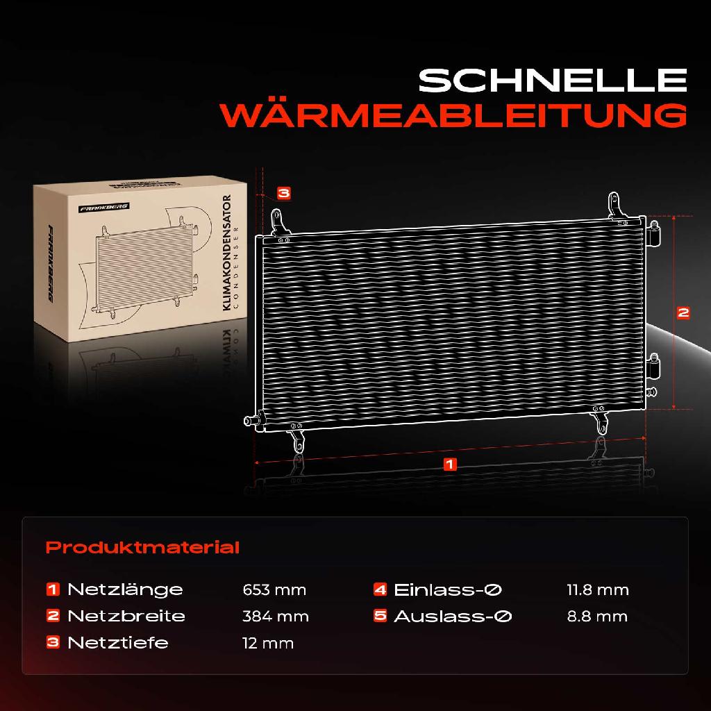 1x Kondensator Klimaanlage für Mercedes-Benz W447 B907 B910 Bj ab 14