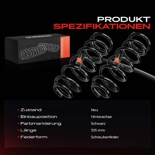 Frankberg 2x Fahrwerksfeder Hinterachse f r Toyota Prius Liftback W2 Prius Stufenheck W1 1.5L 2000-2009 Bild Frankberg 2x Fahrwerksfeder Hinterachse f r Toyota Prius Liftback W2 Prius Stufenheck W1 1.5L 2000-2009