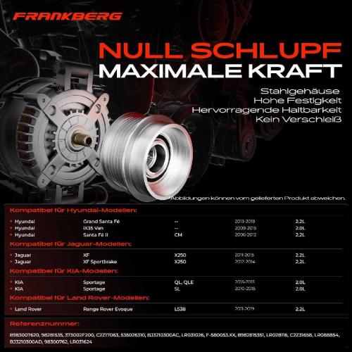 1x Generatorfreilauf Lichtmaschine für Hyundai Grand Santa Fé Jaguar KIA Land Rover Bild 1x Generatorfreilauf Lichtmaschine für Hyundai Grand Santa Fé Jaguar KIA Land Rover
