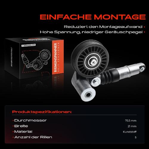 1x Spannrolle Riemenspanner für VW Golf IV Passat Bora Audi A4 A6 Bild 1x Spannrolle Riemenspanner für VW Golf IV Passat Bora Audi A4 A6