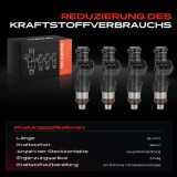 4x Einspritzventil Einspritzdüse für VW New Beetle 1C1 9C1 1Y7 2.0L 1998-2010