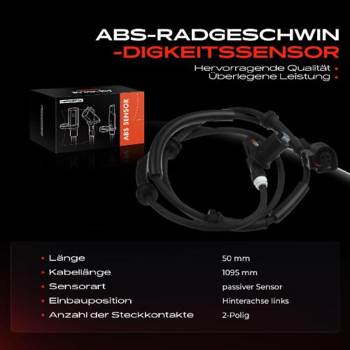Frankberg 1x ABS Sensor Hinterachse links f r VW Sharan Ford Galaxy Seat Alhambra 1.9L 1.8L 2.0L 1995-2010 Bild Frankberg 1x ABS Sensor Hinterachse links f r VW Sharan Ford Galaxy Seat Alhambra 1.9L 1.8L 2.0L 1995-2010