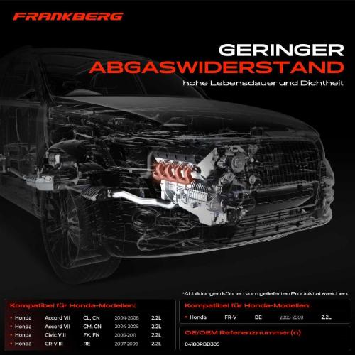 1x Abgaskrümmer Auspuff Krümmer für Honda Accord VII Civic VIII CR-V III FR-V 2.2L Bild 1x Abgaskrümmer Auspuff Krümmer für Honda Accord VII Civic VIII CR-V III FR-V 2.2L