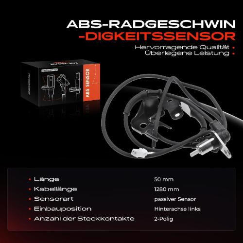 Frankberg 1x ABS Sensor Hinterachse links für Mazda 626 IV Hatchback MX-6 Xedos 6 1.8L 2.0L 2.5L 1.6L 1991-1999 Bild Frankberg 1x ABS Sensor Hinterachse links für Mazda 626 IV Hatchback MX-6 Xedos 6 1.8L 2.0L 2.5L 1.6L 1991-1999