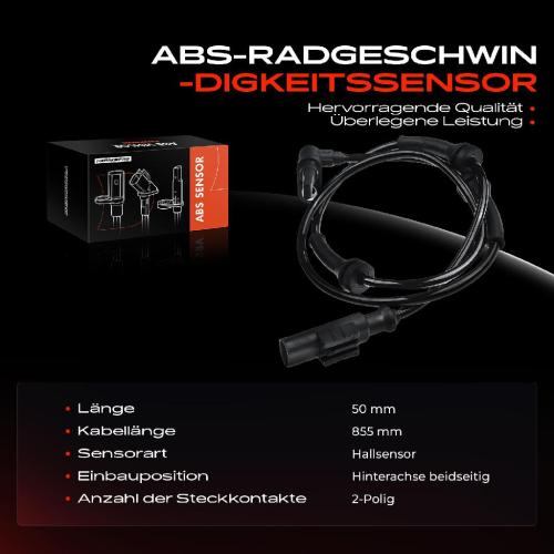Frankberg 1x ABS Sensor Hinterachse beidseitig für Fiat Bravo II Stilo Multi Wagon Lancia Delta III 1.4L 1.6L 2001-2014 Bild Frankberg 1x ABS Sensor Hinterachse beidseitig für Fiat Bravo II Stilo Multi Wagon Lancia Delta III 1.4L 1.6L 2001-2014