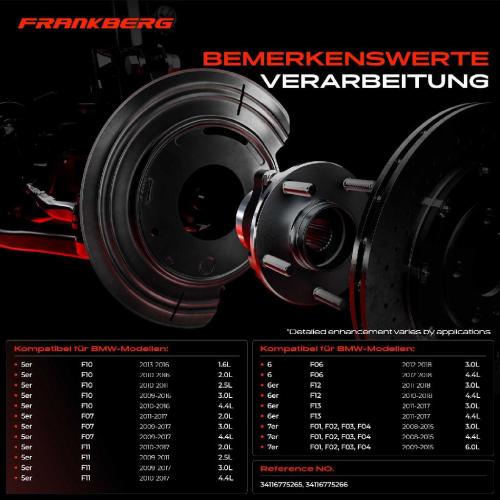 Frankberg 2x Ankerblech Bremsscheibe Vorderachse Beidseitig für BMW F10 520d F07 530d F11 518d F06 640i Bild Frankberg 2x Ankerblech Bremsscheibe Vorderachse Beidseitig für BMW F10 520d F07 530d F11 518d F06 640i