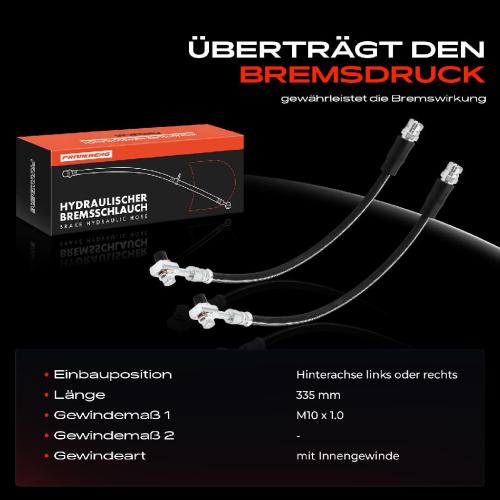 2x Bremsschlauch Bremsschläuche Hinterachse Links oder Rechts für Audi E-Tron GEN Sportback GEA Bild 2x Bremsschlauch Bremsschläuche Hinterachse Links oder Rechts für Audi E-Tron GEN Sportback GEA