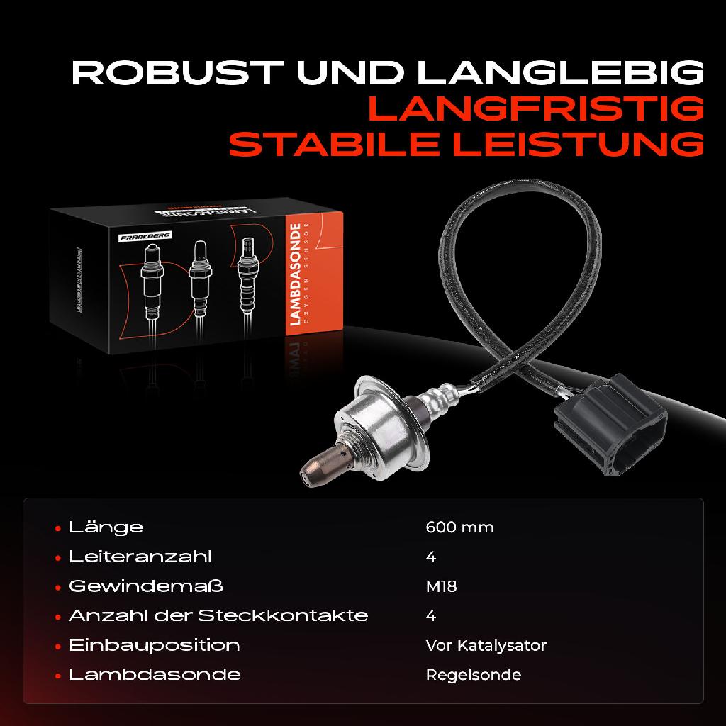 1x Lambdasonde Regelsonde Vor Katalysator für Lambdasonde vor Katalysator Regelsonde für Mazda 2