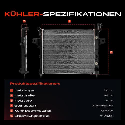 1x Kühler Wasserkühler Motorkühler für Jeep Grand Cherokee II WG WJ 4.7L 1999-2005 Bild 1x Kühler Wasserkühler Motorkühler für Jeep Grand Cherokee II WG WJ 4.7L 1999-2005