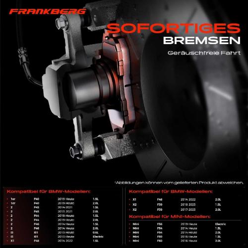 4x Bremsbeläge Hinterachse für BMW F40 F45 F44 F46 I01 F48 F39 MINI F56 F54 F60 2013-2025 Bild 4x Bremsbeläge Hinterachse für BMW F40 F45 F44 F46 I01 F48 F39 MINI F56 F54 F60 2013-2025